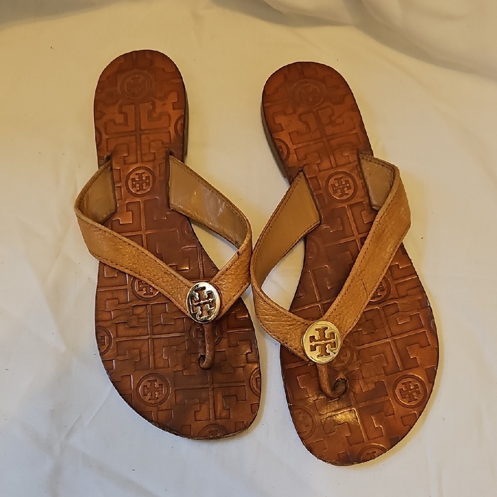 Tory Burch Tan Leather Sandals
